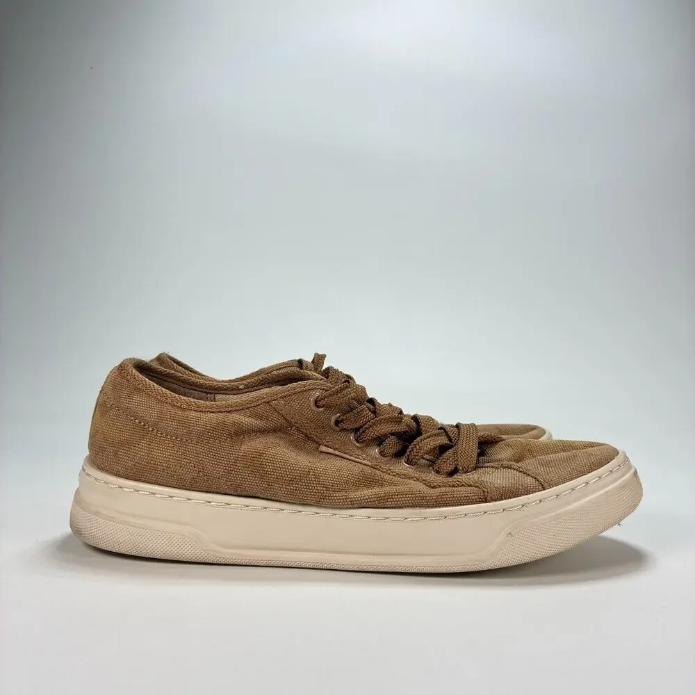 Coach Monogram Brown Canvas Low Top Casual Sneakers Shoes CAS55 Women's Size 8B